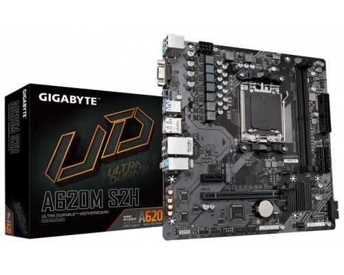 PLACA BASE GIGABYTE A620M S2H AM5 MATX 2XDDR5